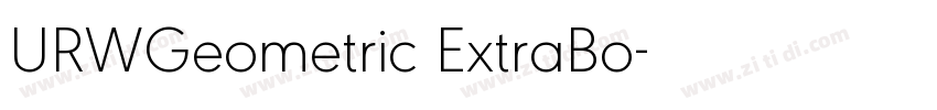URWGeometric ExtraBo字体转换